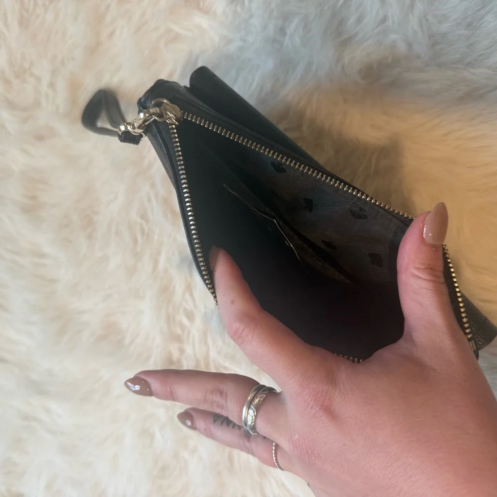 Kate Spade Black Leather Wristlet - Picture 4 of 6
